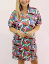 Emily Mccarthy Poppy Dress In Poinsettia Party In Multi
