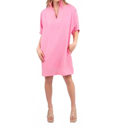 Emily Mccarthy Poppy Dress In Taffy Cheetah In Pink