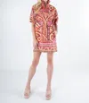 Emily Mccarthy Poppy Dress In Tribal Palm In Multi