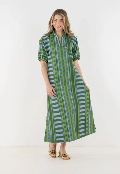 Emily Mccarthy Poppy Maxi Dress In Forest Jubilee In Green