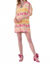 Emily Mccarthy Poppy Collared Mini Dress In Azalea In Pink