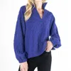 Emily Mccarthy Poppy Pop-over In Royal Blue Cheetah In Multi