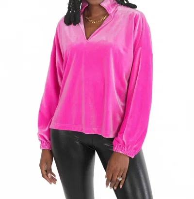 EMILY MCCARTHY POPPY POP OVER JACKET IN FUCHSIA FEDORA
