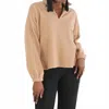 Emily Mccarthy Poppy Pop-over Top In Teddy In Brown