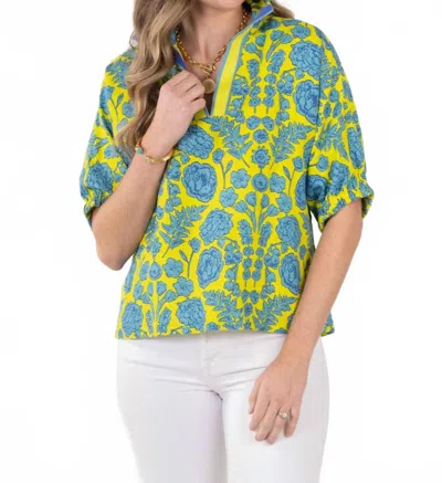 Emily Mccarthy Poppy Printed Top In Joy Bouquet In Multi