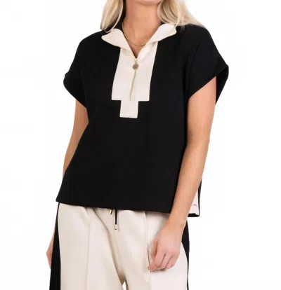 Emily Mccarthy Poppy Pullover In Black Sand