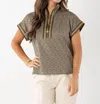 Emily Mccarthy Poppy Pullover In Green Tonal Monogram In Brown