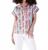 Emily Mccarthy Poppy Pullover In Iconic Iris In Multi