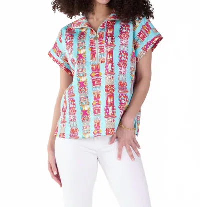 Emily Mccarthy Poppy Pullover In Iconic Iris In Multi