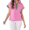 Emily Mccarthy Poppy Pullover In Magenta Cheetah