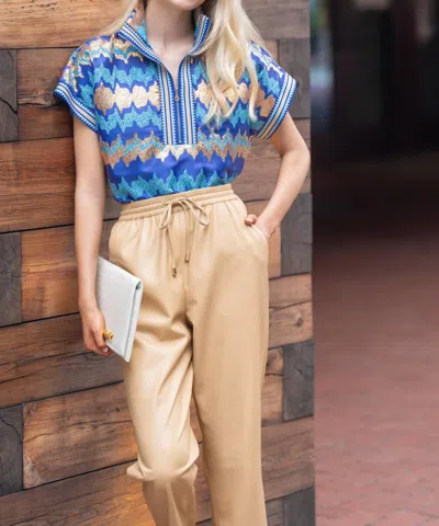 Emily Mccarthy Poppy Pullover Top In Ripple In Multi