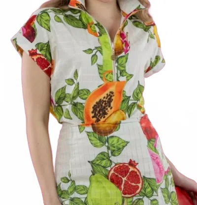 Emily Mccarthy Poppy Pullover In Trellis Grove In Multi