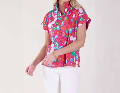 Emily Mccarthy Poppy Pullover Top In Jewelry Box In Multi