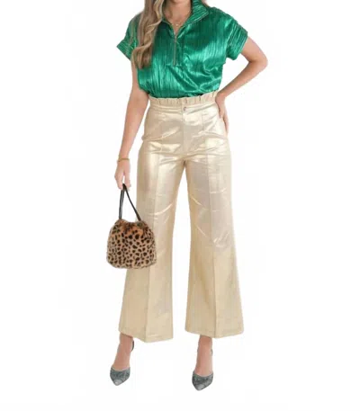 EMILY MCCARTHY POPPY PULLOVER TOP IN JOLLY GREEN
