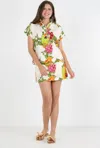 Emily Mccarthy Poppy Pullover Top In Trellis Grove In Multi