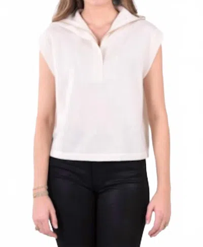 Emily Mccarthy Poppy Pullover Vest In Eggnog In White