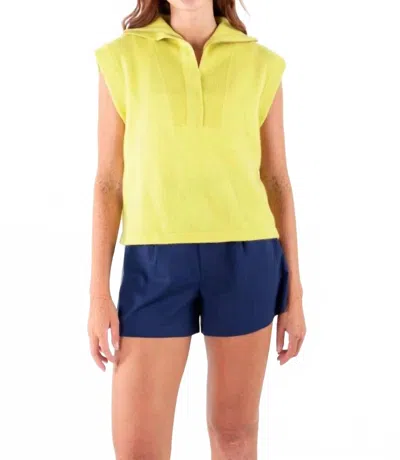 Emily Mccarthy Poppy Pullover Vest In Lime In Gold