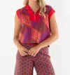 Emily Mccarthy Poppy Pullover Vest In Vintage Monogram In Multi