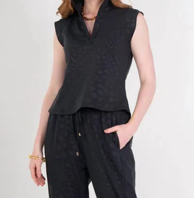 Emily Mccarthy Poppy Tank In Midnight Cheetah In Multi