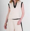 Emily Mccarthy Poppy Tank Top In Black Sand In Gray