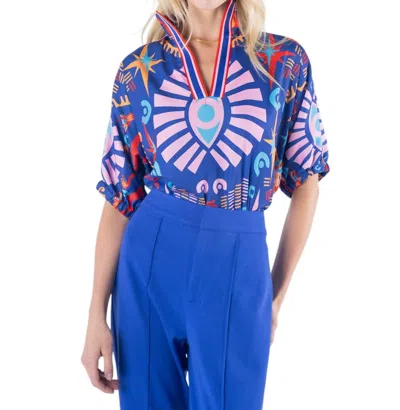 Emily Mccarthy Poppy Top In Amethyst In Green