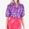 Emily Mccarthy Poppy Top In Bauhaus In Blue