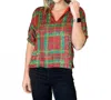 Emily Mccarthy Poppy Top In Tartan Cheetah In Multi
