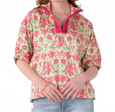 EMILY MCCARTHY POPPY TOP IN GARDEN CHEETAH