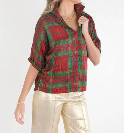 Emily Mccarthy Poppy Top In Plaid In Multi