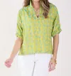 Emily Mccarthy Poppy Top In Spectacle In Green