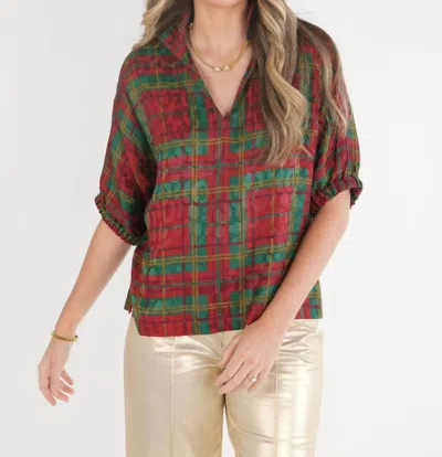 Emily Mccarthy Poppy Top In Tartan Cheetah