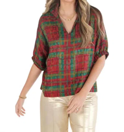 Emily Mccarthy Poppy Top In Tartan Cheetah In Multi