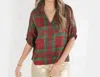 Emily Mccarthy Poppy Top In Tartan Cheetah In Multi