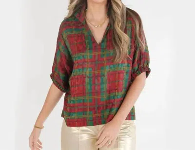 EMILY MCCARTHY POPPY TOP IN TARTAN CHEETAH