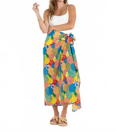 Emily Mccarthy Print Cotton Voile Coverup In Beach Club In Multi