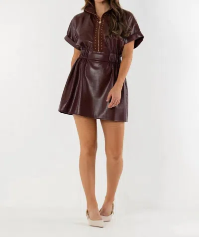 Emily Mccarthy Pullover Dress In Bitter Chocolate In Multi
