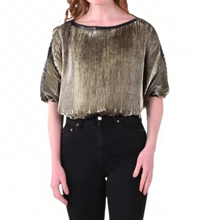 Emily Mccarthy Quinn Top In Black/gold