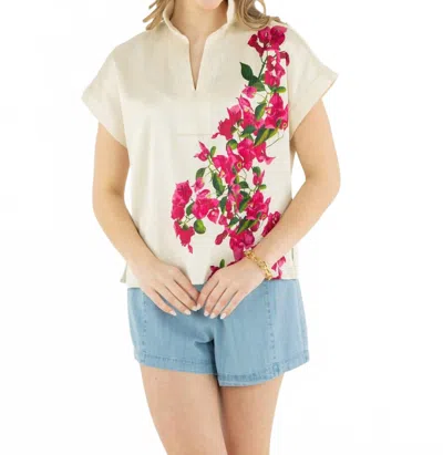 Emily Mccarthy Riviera Top In Bougainvillea In Neutral