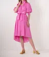 Emily Mccarthy Rowan Dress In Fuchsia Pink In Multi