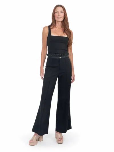 Emily Mccarthy Ruffle Flare Pant In Black