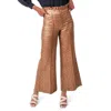 Emily Mccarthy Ruffle Flares In French Gold Tweed In Multi