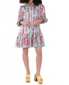 Emily Mccarthy Sadie Dress In Iconic Iris In Multi