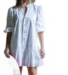 Emily Mccarthy Sadie Mini Dress In White In Blue
