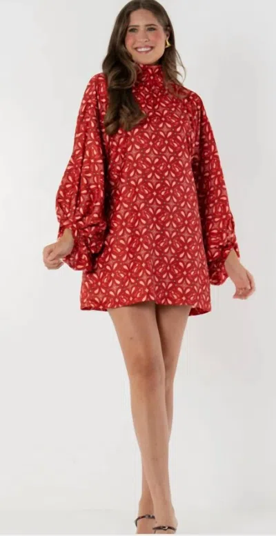 Emily Mccarthy Sasha Mini Dress In Bandana In Red