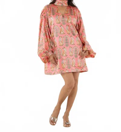 Emily Mccarthy Sasha Mini Dress In Cabana Cat In Multi