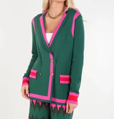 Emily Mccarthy Sloan Sweater Blazer In Jellybean In Green
