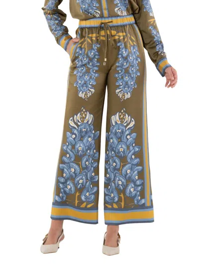 Emily Mccarthy Slumber High Waist Pant In Bluebonnet In Multi