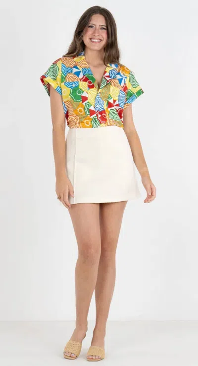 Emily Mccarthy Social Mini Skirt In Luna In Multi
