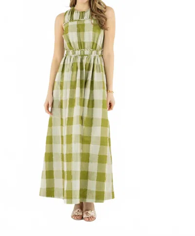 Emily Mccarthy Sorrento Midi Dress In Gingham In Multi