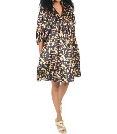 Emily Mccarthy Stella Dress In Tortoise Shell In Multi